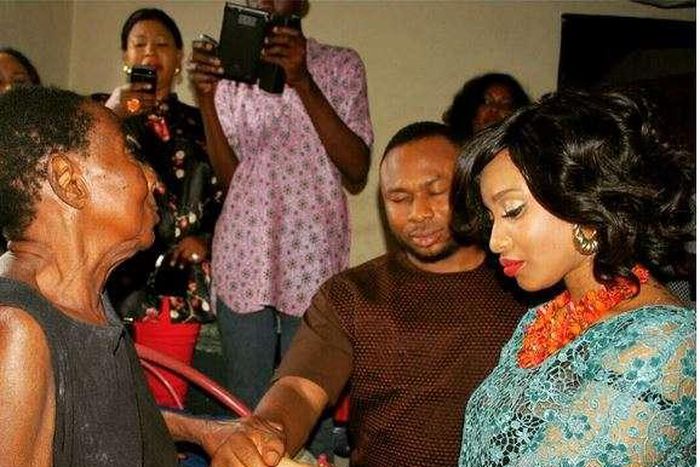 Tonto Dikeh and  Churchill Olakunle Oladunni at the Introduction ceremony