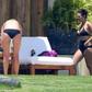 Kourtney Kardashian spotting a black bikini and high waist in Mexico