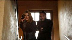  Adrianne Palicki as Bobbi Morse and Nick Blood as  Lance Hunter in 'Marvel's Most Wanted'
