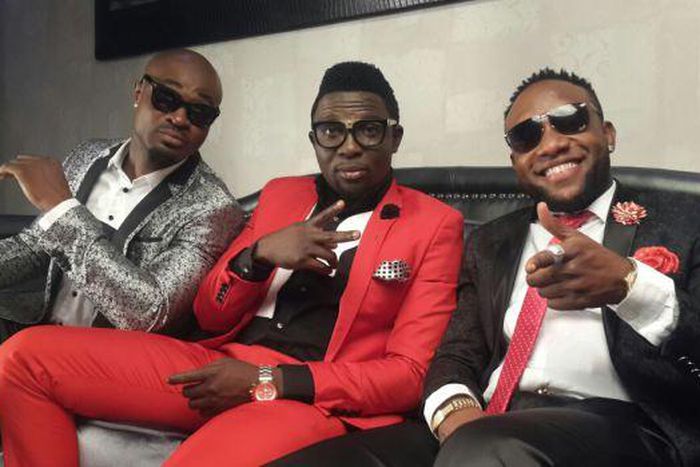 Akoo Nana, Harry Song and Kcee on set