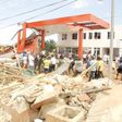 A fuel station demolished at Mile 7 in Achimota