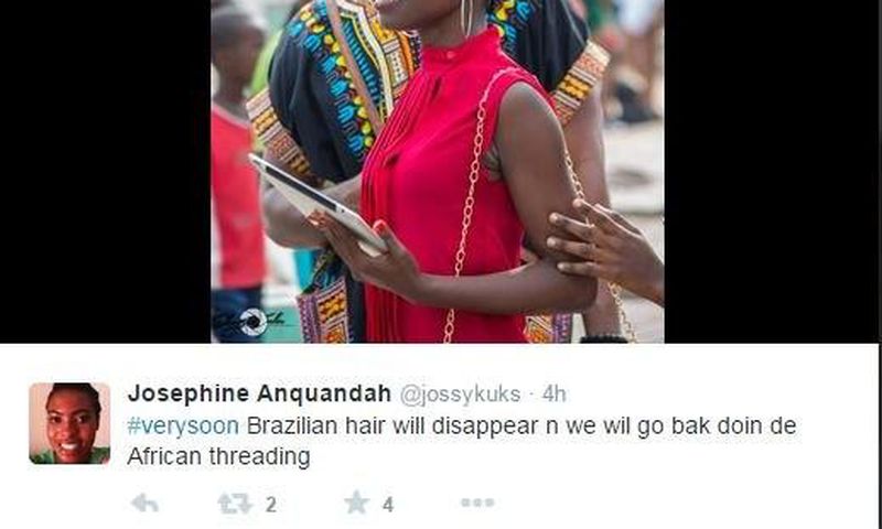 #VerySoon, Brazilian hair will disappear and we will go back doing the African threading.