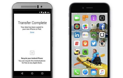 iOS 9 Android migration interface