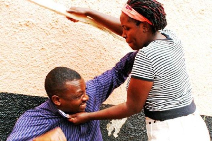 A woman beating her man (For illustration only)