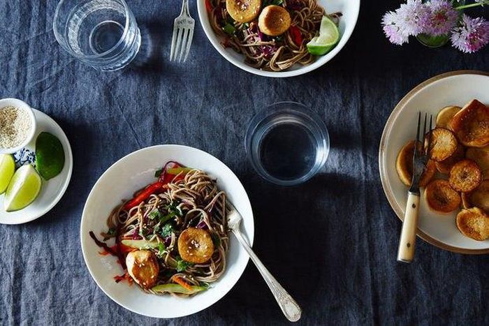 Noodle with Mushroom Salad