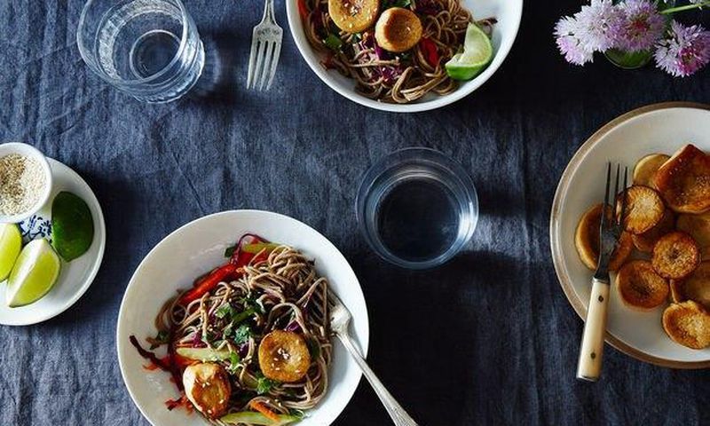Noodle with Mushroom Salad