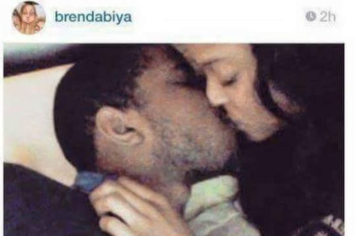 Brenda Biya kissing on Instagram