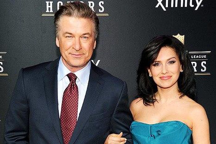 Alec Baldwin (L) and Hilaria Thomas attend the 2nd Annual NFL Honors at Mahalia