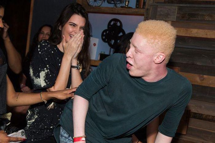 Kendall gets a lapdance from model Shaun Ross in L.A