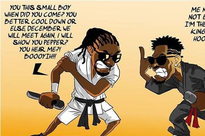 Shatta Wale and Samini carton