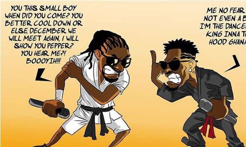 Shatta Wale and Samini carton