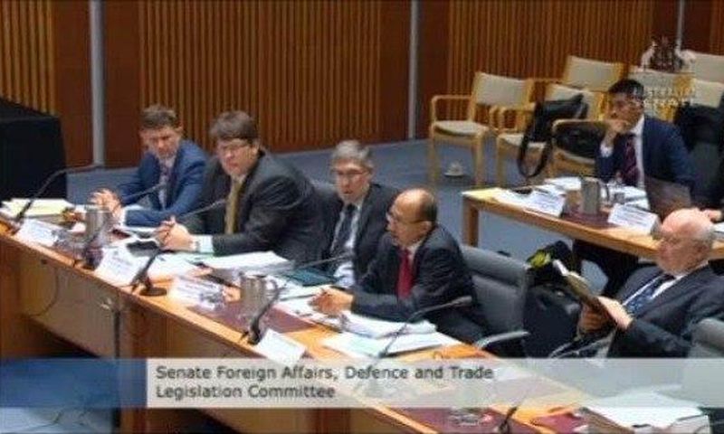 A screenshot of Senator Brandis enjoying his book.
