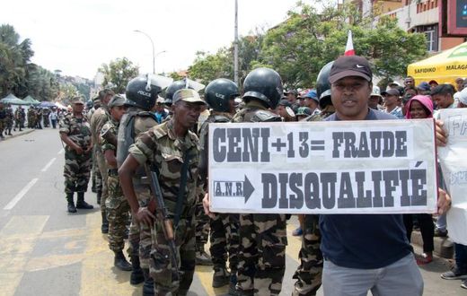 Last week riot police in the Indian Ocean island used tear gas to break up one of several protests by thousands of Ravalomanana supporters in the capital Antananarivo