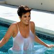 Kris Jenner showing off a great boob job