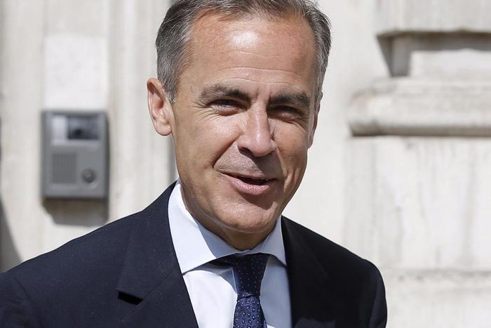 Bank of England Governor Mark Carney leaves the Cabinet Office, following a post-Greek referendum meeting with members of the British government in London, Britain, July 6, 2015.