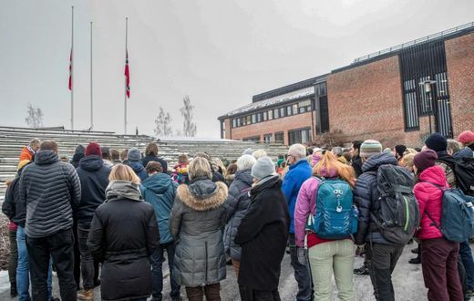 Both of the murdered hikers were students at the University of Southeastern Norway, where the ceremony was held