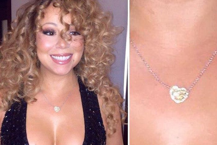 Mariah Carey spotting the luxurious necklace