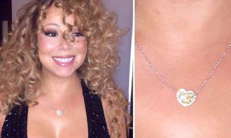 Mariah Carey spotting the luxurious necklace