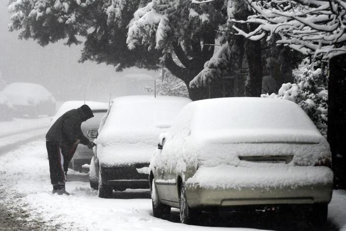 During the prolonged cold snap in Greece rescue services have received dozens of calls-outs to help people trapped in their cars or homes by heavy snowfall