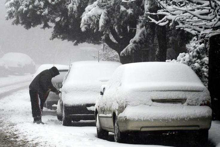 During the prolonged cold snap in Greece rescue services have received dozens of calls-outs to help people trapped in their cars or homes by heavy snowfall