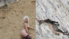 Kim Kardashian's system magazine shoot compared to mountain goat