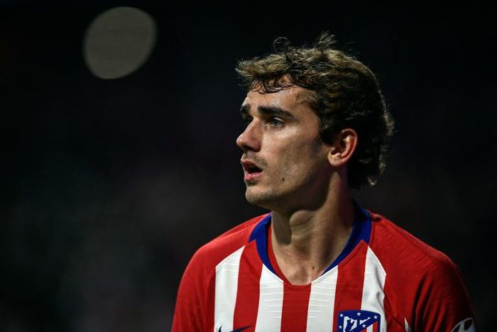 Atletico Madrid's French forward Antoine Griezmann, pictured December 2018, had an early shot that squirmed its way in off both the crossbar and then the goalkeeper