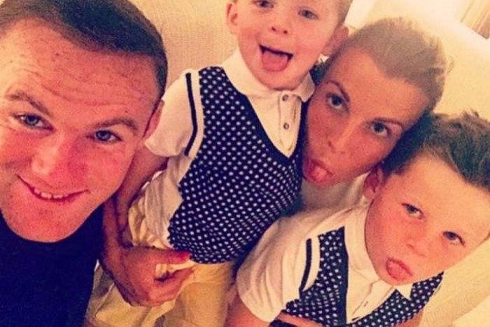 Coleen Rooney, Wayne Rooney, Kai Rooney and Klay Rooney enjoy family time June 2015