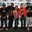 L-R: Charlamagne Tha God, 50 Cent, Angela Yee, Rotimi and  DJ Envy.