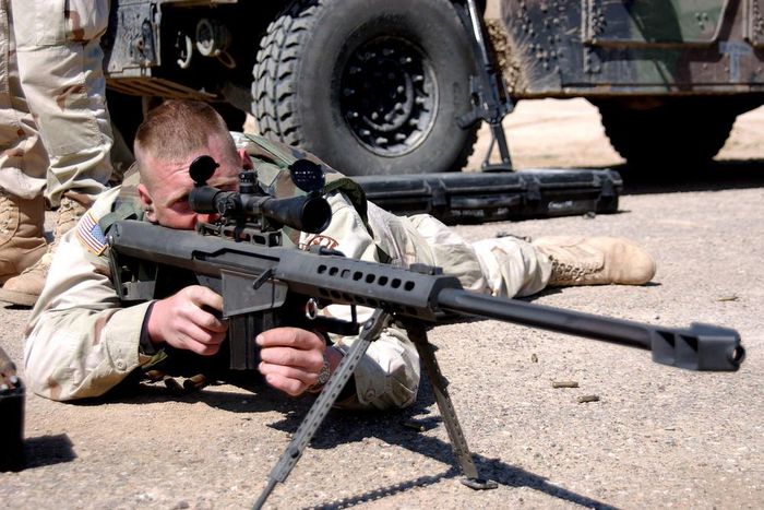 A US soldier in sniper training.