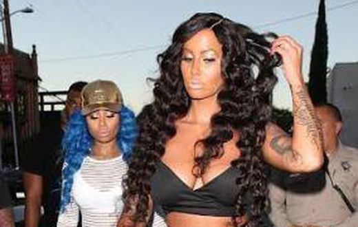 Model BFF's, Amber Rose ans Blac Chyna, step out in new waist length wigs