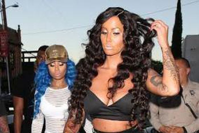 Model BFF's, Amber Rose ans Blac Chyna, step out in new waist length wigs