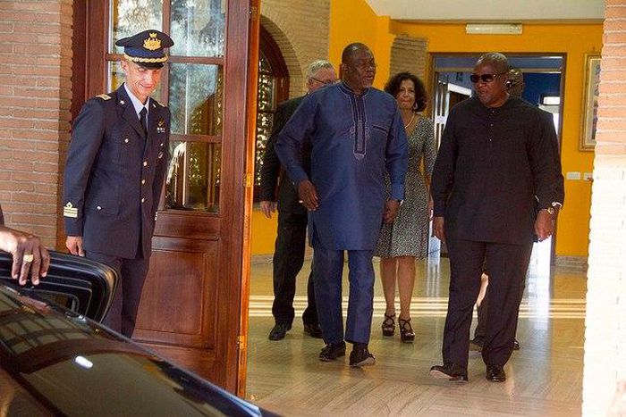 Dr. Ekwow Spio-Garbrah with President John Mahama