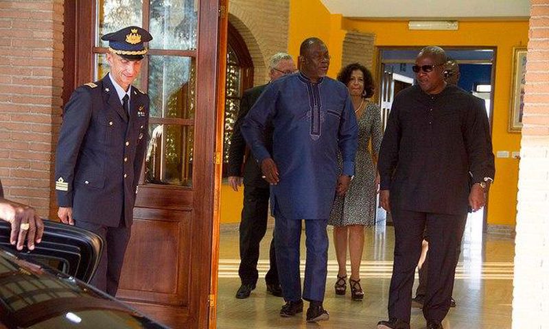 Dr. Ekwow Spio-Garbrah with President John Mahama
