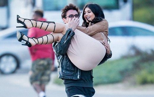 Kylie Jenner swept off her feet on Malibu beach
