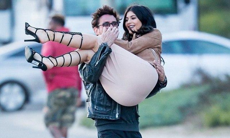 Kylie Jenner swept off her feet on Malibu beach
