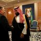 US Secretary of State Mike Pompeo meets Saudi Crown Prince Mohammed bin Salman during a previous visit to Riyadh on October 16, 2018