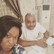 Uche Jombo Rodriguez and Kenneth Okonkwo on the set of I Believe