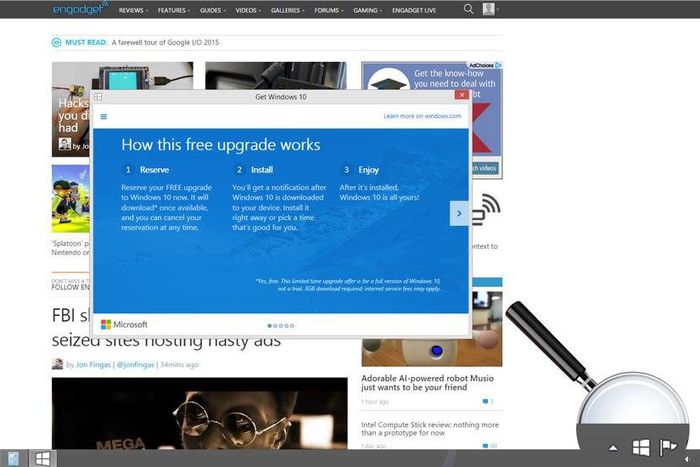 A screenshot of the upgrade already available to select users