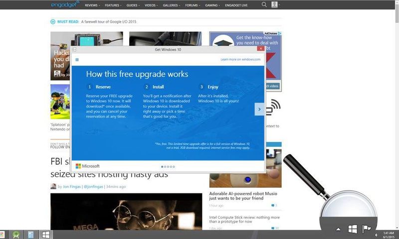 A screenshot of the upgrade already available to select users