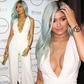 Kylie Jenner steps out in white with blue hair & massive cleavage