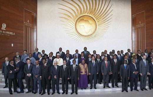 Heads of African States and government are pictured during the opening ceremony of the 24th Summit.