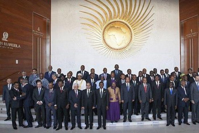 Heads of African States and government are pictured during the opening ceremony of the 24th Summit.