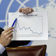 Bruce Aylward, Assistant Director-General for Emergencies at the World Health Organization shows a graph during a news conference on Ebola aside of the World Health Assembly at the United Nations in Geneva, Switzerland, May 26, 2015. REUTERS/Denis Bali...