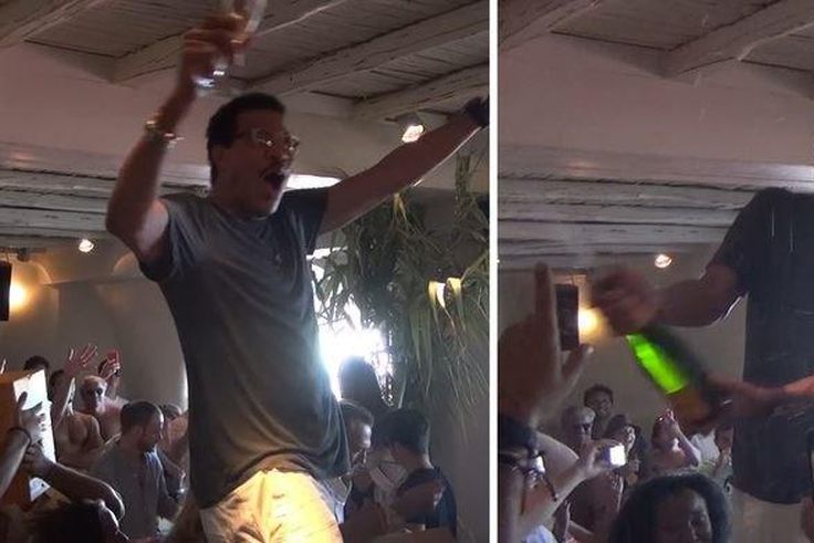 Lionel Richie goes gaga in Greece