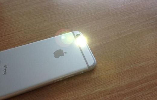 iPhone 6 with flashing LED light.