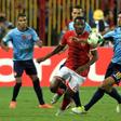 Junior Ajayi (C) in action for record eight-time African champions Al Ahly of Egypt. The Nigerian attacker has recovered from injury and is available for a matchday 2 clash with JS Saoura in Algeria this weekend.