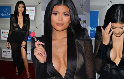 Kylie Jenner appears with larger boobs for Sugar Factoru launch in Miami