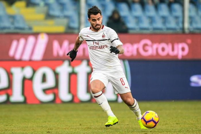 AC Milan's Spanish forward Suso scored the second goal in a 2-0 win in Genoa.