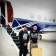 Undefeated champ shows off inside of his private jet