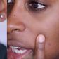 Jackie Aina shows a 'before' enlarged and 'after' minimized pores